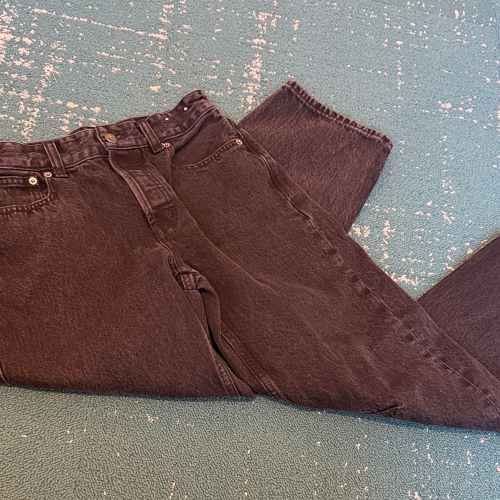 Madewell Black Barrel Denim Jeans